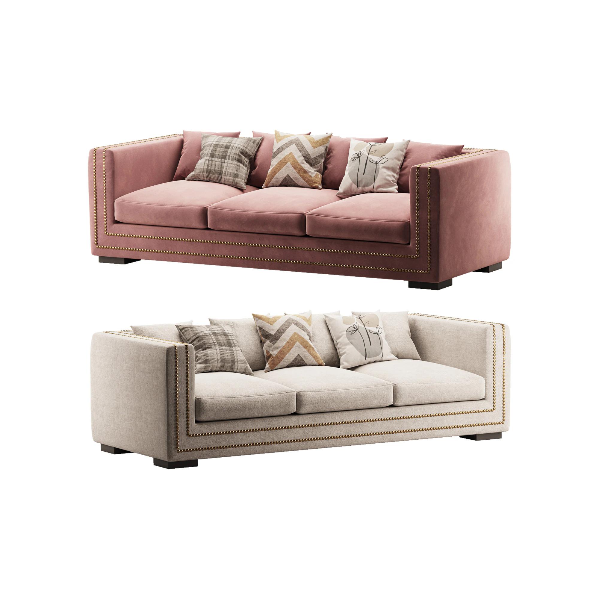 Sofa Tuluza 3D Model .c4d .max .obj .3ds .fbx .stl .blend 