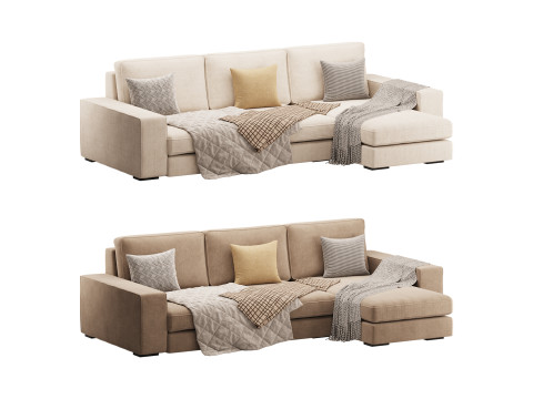 Sofa with chaise 3D-Modell