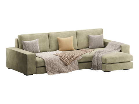 Sofa with chaise 3D Model