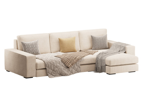 Sofa with chaise 3D Model