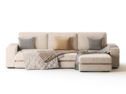 Sofa with chaise 3D Model