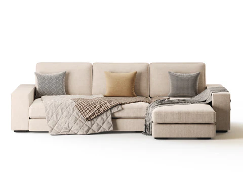 Sofa with chaise 3D Model