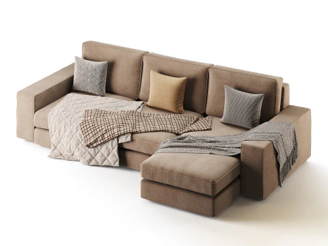 Sofa with chaise 3D Model