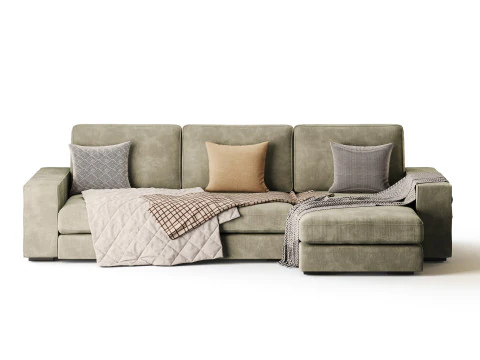 Sofa with chaise 3D Model