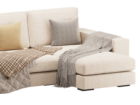 Sofa with chaise 3D Model