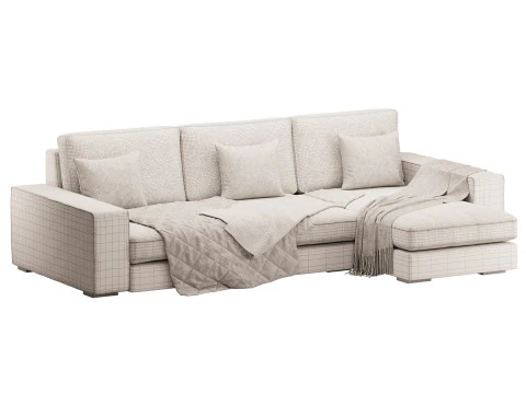 Sofa with chaise 3D Model