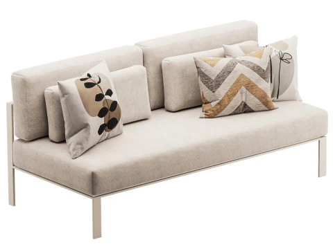 Solanas Sectional Sofa 3D Model