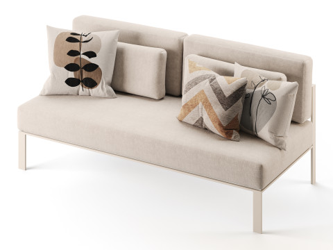 Solanas Sectional Sofa 3D Model