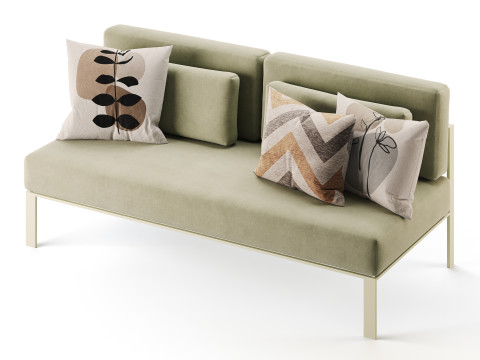 Solanas Sectional Sofa 3D Model