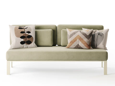 Solanas Sectional Sofa 3D Model
