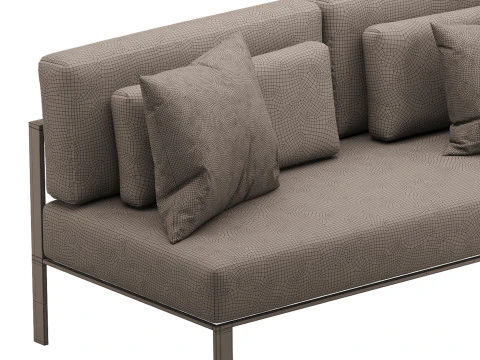 Solanas Sectional Sofa 3D Model