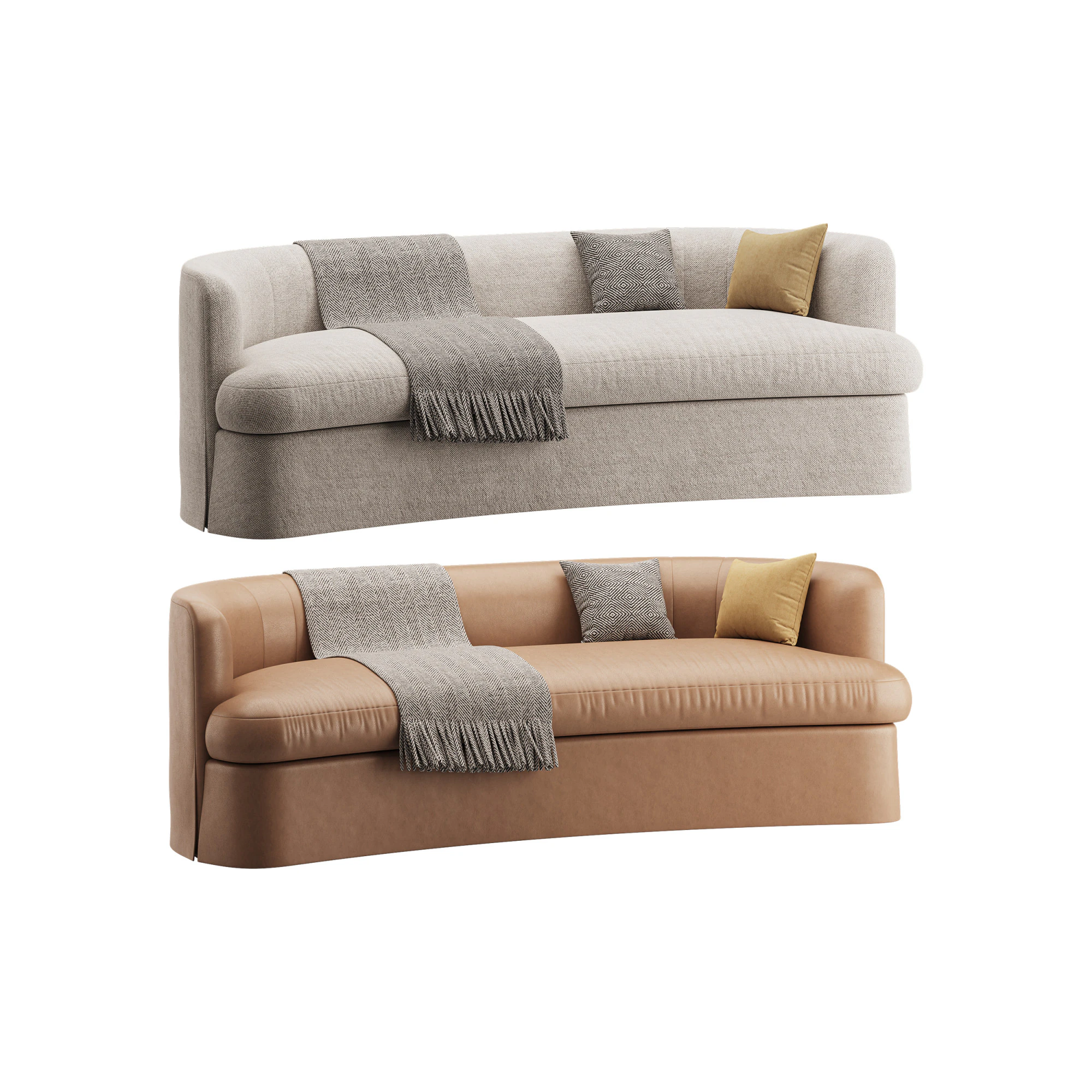 Tor Tailored Sofa 3D Model .c4d .max .obj .3ds .fbx .stl .blend 