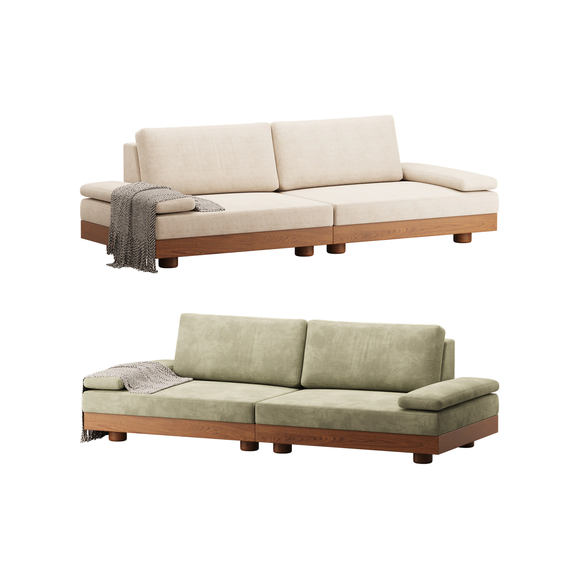 Truro Sectional Sofa 3D Model .c4d .max .obj .3ds .fbx .stl .blend 