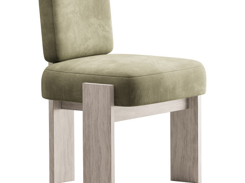 C Back Armless Chair 3Dモデル