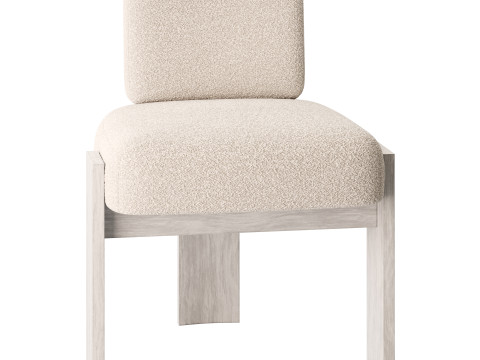 C Back Armless Chair 3Dモデル
