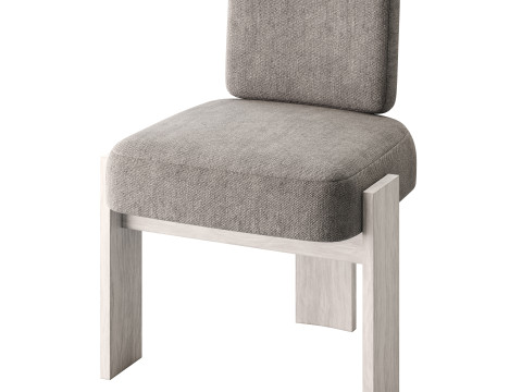 C Back Armless Chair 3Dモデル