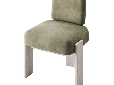 C Back Armless Chair 3Dモデル