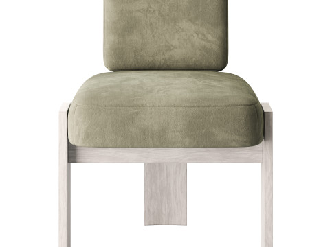 C Back Armless Chair 3Dモデル