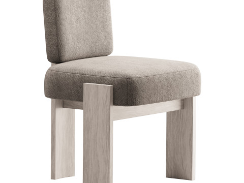 C Back Armless Chair 3Dモデル