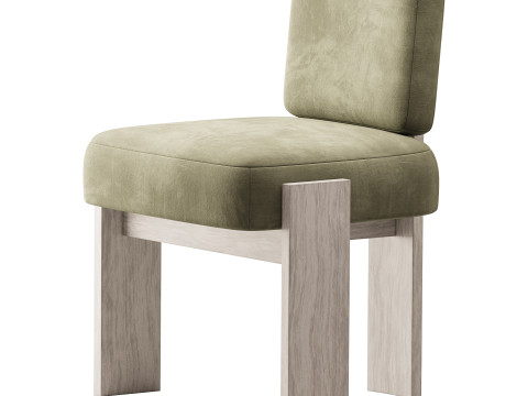 C Back Armless Chair 3Dモデル