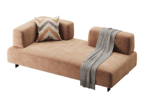Room Home Hotel Apartment Furniture Cotton Linen Fabric Sofa 3Dモデル
