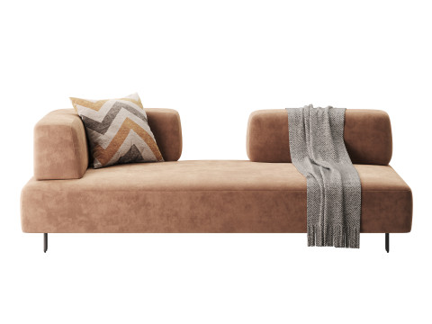 Room Home Hotel Apartment Furniture Cotton Linen Fabric Sofa 3Dモデル