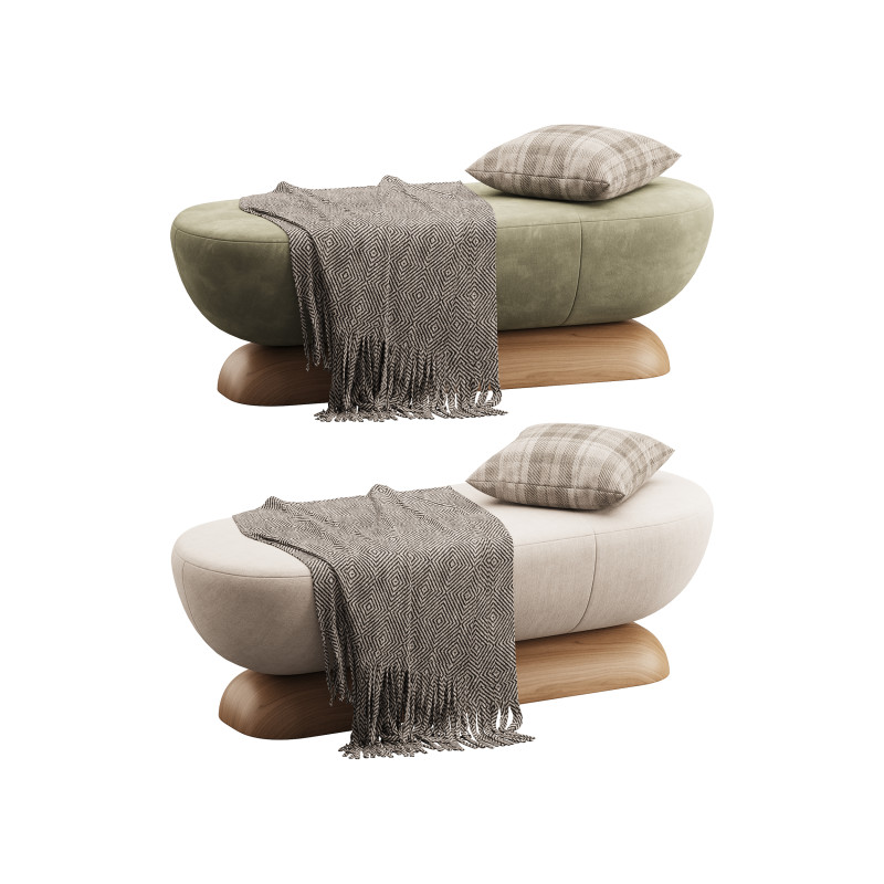 U Bench Model 3D .c4d .max .obj .3ds .fbx .stl .blend 