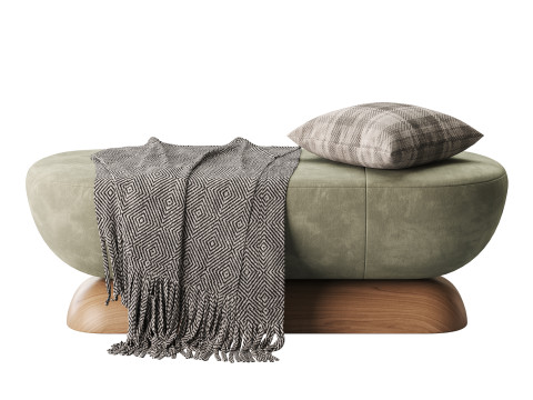 U Bench Model 3D