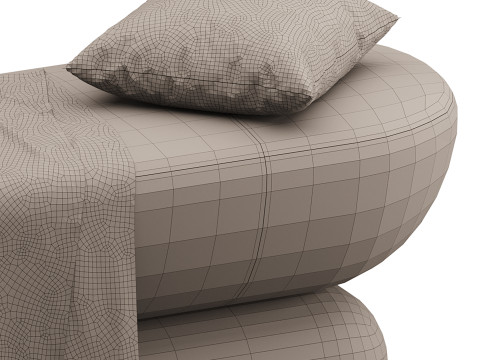 U Bench Model 3D
