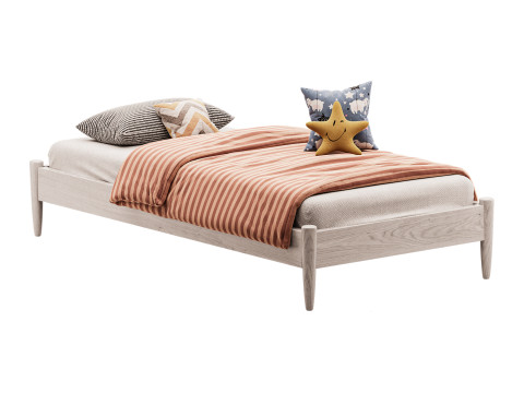 AFI Pasadena 14 Espresso Solid Wood Platform Bed Modelo 3D