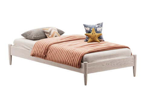 AFI Pasadena 14 Espresso Solid Wood Platform Bed 3D Model