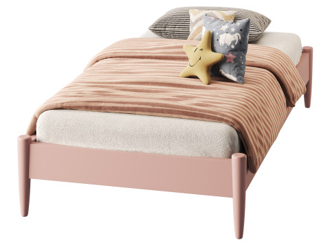 AFI Pasadena 14 Espresso Solid Wood Platform Bed Modelo 3D