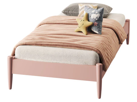 AFI Pasadena 14 Espresso Solid Wood Platform Bed 3D Model