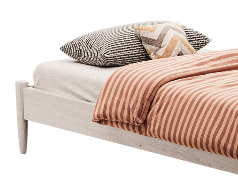AFI Pasadena 14 Espresso Solid Wood Platform Bed Modelo 3D