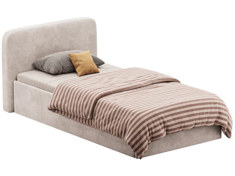 Ascot Ottoman Storage Bed 3D Model