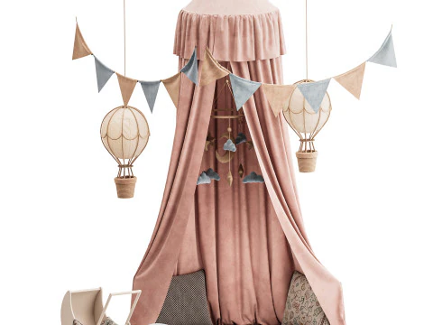 Ł&oacute;żeczko dziecięce 2 Model 3D