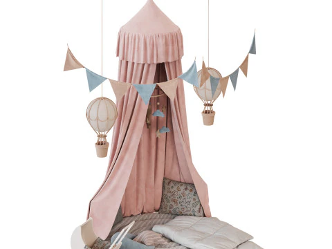 Ł&oacute;żeczko dziecięce 2 Model 3D