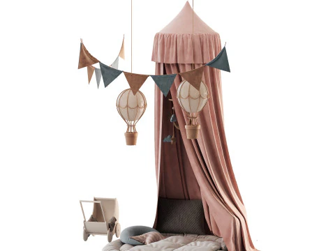 Ł&oacute;żeczko dziecięce 2 Model 3D