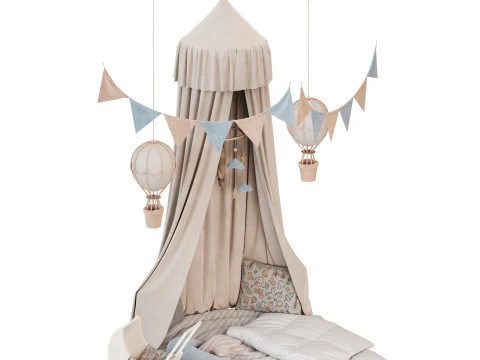 Ł&oacute;żeczko dziecięce 2 Model 3D