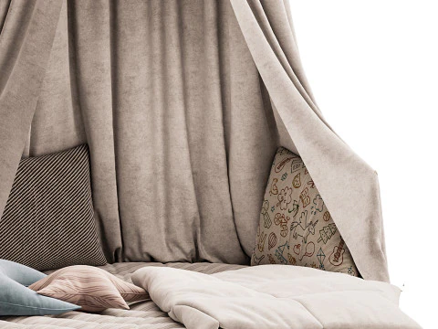 Ł&oacute;żeczko dziecięce 2 Model 3D