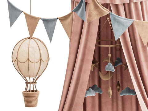 Ł&oacute;żeczko dziecięce 2 Model 3D