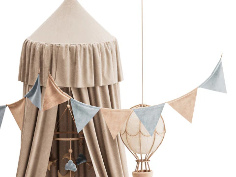 Ł&oacute;żeczko dziecięce 2 Model 3D