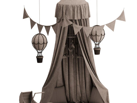 Ł&oacute;żeczko dziecięce 2 Model 3D