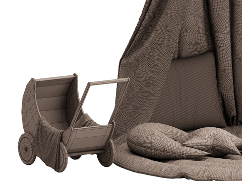 Baby bed 2 3D Model