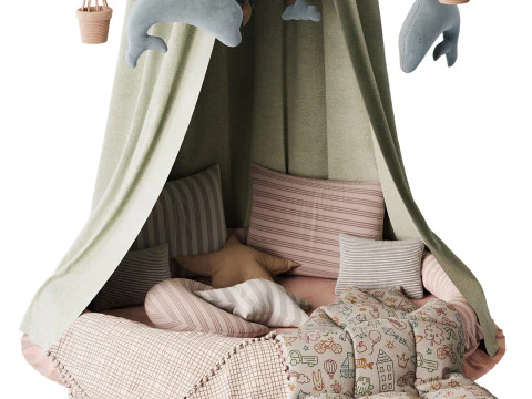 Ł&oacute;żeczko dziecięce 3 Model 3D