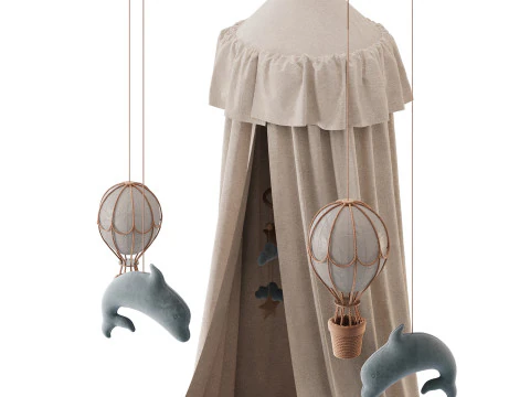 Ł&oacute;żeczko dziecięce 3 Model 3D