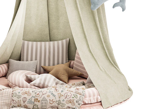 Ł&oacute;żeczko dziecięce 3 Model 3D