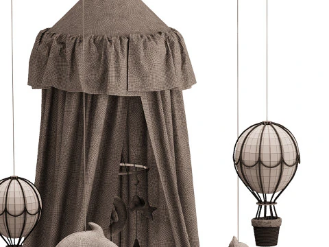 Ł&oacute;żeczko dziecięce 3 Model 3D