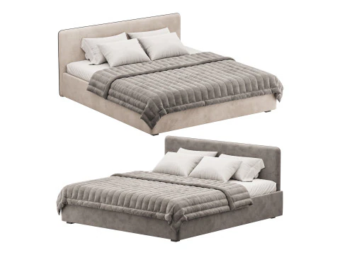 डिब्बे के साथ बैरी बिस्तर 3D मॉडल