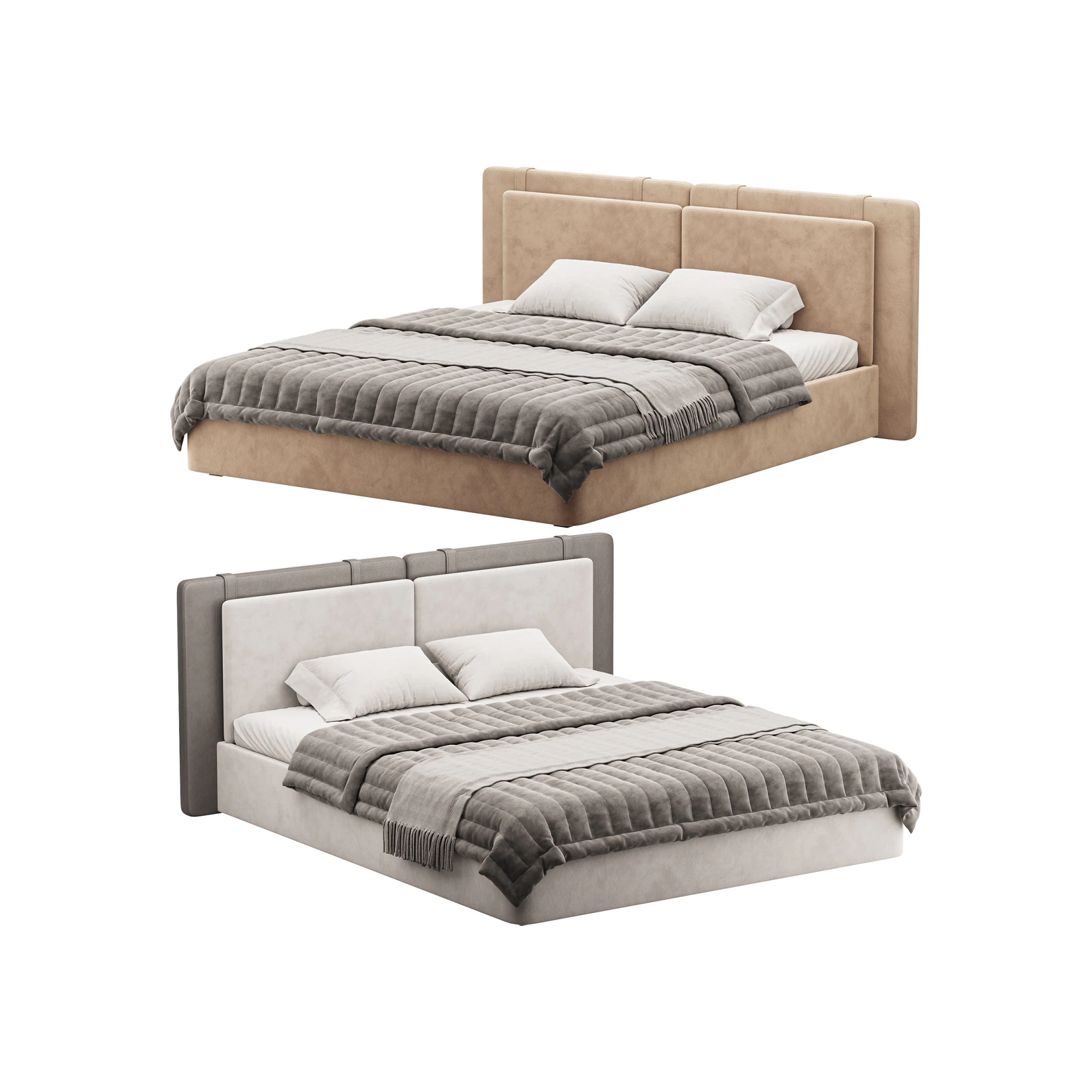 Bed BERGAMO 3D Model .c4d .max .obj .3ds .fbx .stl .blend 